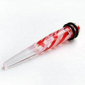 Image of Red/White Swirl Taper Expander <br><i><font size="-3">Sizes: 5mm, 6mm, 8mm, 10mm</i></font
