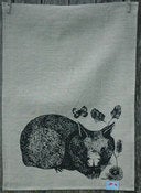 Image of Wombat - Tea towel