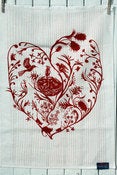 Image of Heart Print - Tea Towel