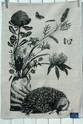 Image of Echidna and Waratah - Tea towel