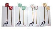 Image of Double Square cloth Hair Pins