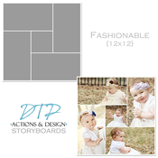 Image of 12x12 Fashionable Storyboard Template