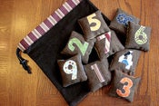Image of Number Bean Bags + Tote PDF Pattern