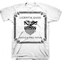 Image of LICENTIA QUOD JUSTICIA PRO TOTUS shirt
