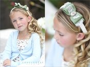Image of ELOISE wool felt and lace bow headband