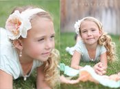 Image of MAILEY flower and feather headband