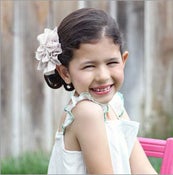 Image of BRYNN striped flower hair clip