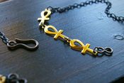 Image of trilogistic ankh charm bracelet