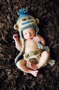 Image of **Vintage Sock Monkey Hat and Tiny Tushy Cover Set**  