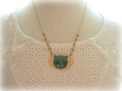 Image of Gold Filigree with Patina Owl Necklace