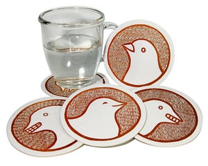 Image of Woodcut Bird Coasters
