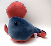Image of Blue Velour Whale (medium) : stuffed toy