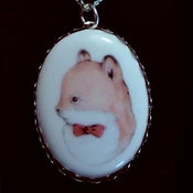 Image of Squirrel with Red Bowtie Necklace