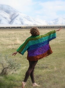 Image of Ch'i Recycled Silk Ribbon Kimono Jacket Pattern Only
