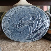 Image of Oval sleeping Greyhound 6x9" tile