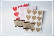 Image of Heart Stickers ~ Envelope Seals ~ Pink, Red, or Kraft