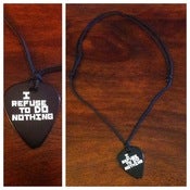 Image of Black Guitar Pick Necklace