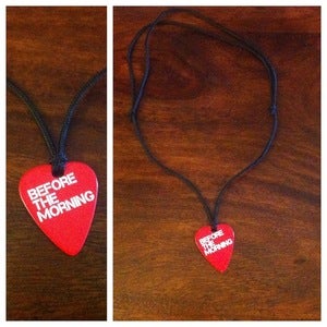 Image of Red Guitar Pick Necklace