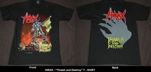 Image of HIRAX "Thrash and Destroy" T-SHIRT