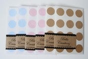 Image of Circle Reinforcement Stickers ~ Set of 72 ~ { Gray, Kraft, Pretty Pink, or Baby B