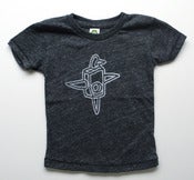Image of Baby T-shirt - Eco-Black with Patternmaker Bird Design