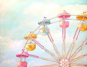Image of Ferris Wheel print matted ready to frame M