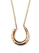 Image of Victorian gold horse shoe necklace