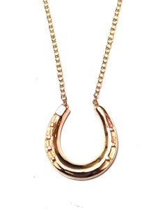 Image of Victorian gold horse shoe necklace