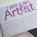 Image of Inspirational Art Magnet Handmade: I am an Artist