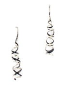 Image of Black & White Spiral Earrings