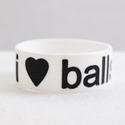 Image of I Love Balls Bracelet - White