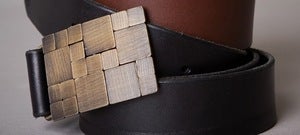 Image of BRASS Checker Buckle