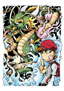 Image of 'Dragons balls' A3 signed print