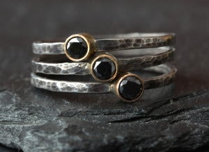 Image of Black Diamond Stacking Ring