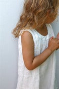 Image of Robe "Ksenya", jour & nuit, lin lavé blanc.