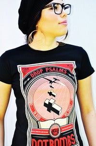 Image of 033-DROP PSALMS NOT BOMBS Christian T-shirt