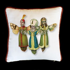 Image of OTTOMAN BUGS pillow - orange