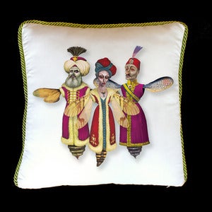Image of OTTOMAN BUGS pillow - green