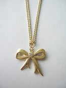 Image of Bow with Diamond - Gold Vermeil