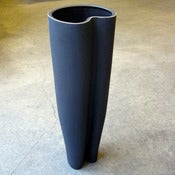Image of porcelain ripple vase - single
