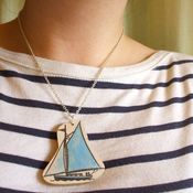 Image of Sail Boat Necklace