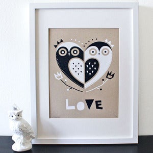 Image of Sass & Peril Owl Love Screenprint