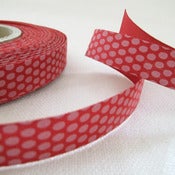 Image of italian cotton ribbon . poppi