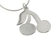 Image of STERLING SILVER 925 CHERRY PENDANT NECKLACE