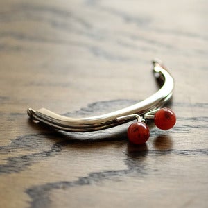 Image of Purse Frame : Tortoiseshell Bauble : 4" x 2 3/4" Curved