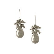 Image of Metal Briolette Cluster Earrings, Sterling Silver