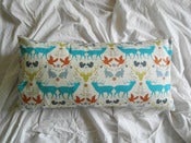 Image of Kissen Damask blau (klein)
