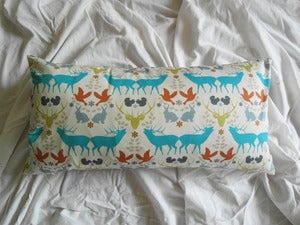 Image of Kissen Damask blau (klein)