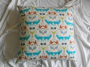Image of Kissen Damask blau (gross)