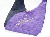 Image of Purple Cotton Handbag - Medium